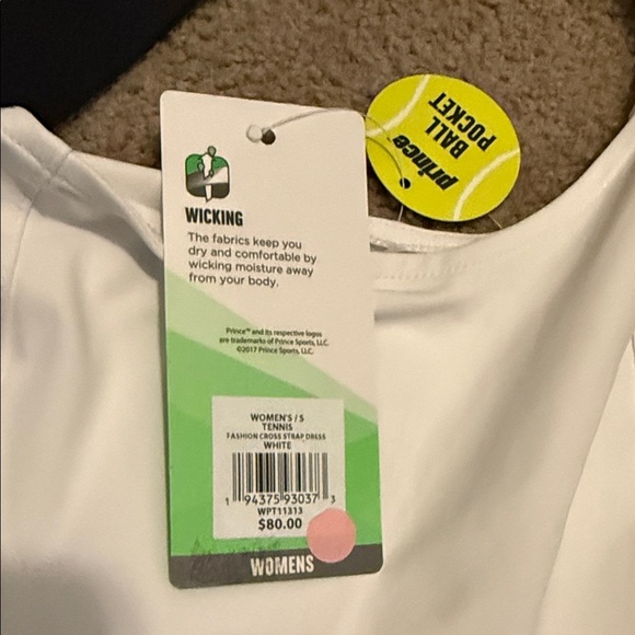 Prince White Tennis Dress with Black Straps - Picture 7 of 15